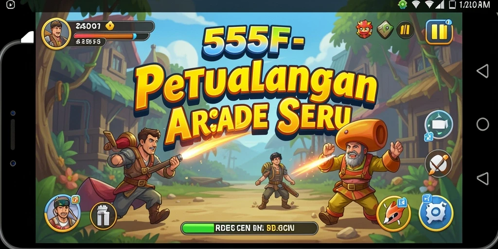 Tampilan gameplay seru dari 555F yang menarik perhatian.
