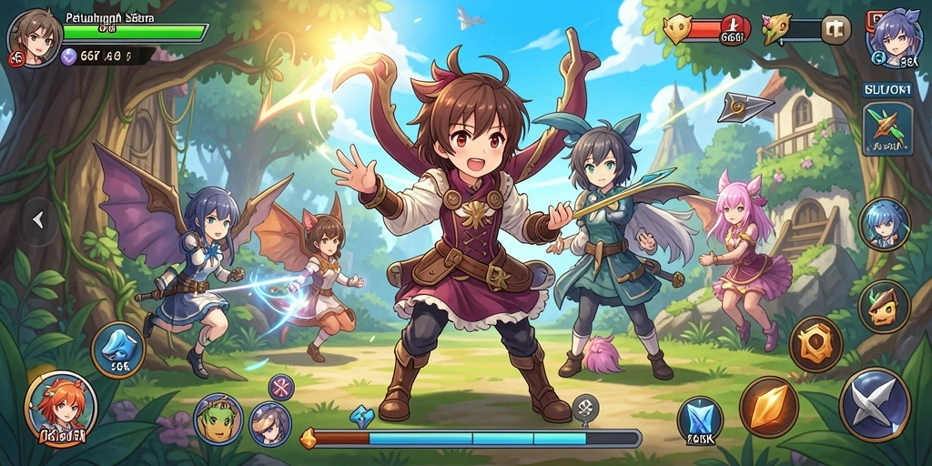 Tampilkan visual memukau dan pertarungan seru di gameplay 66K.