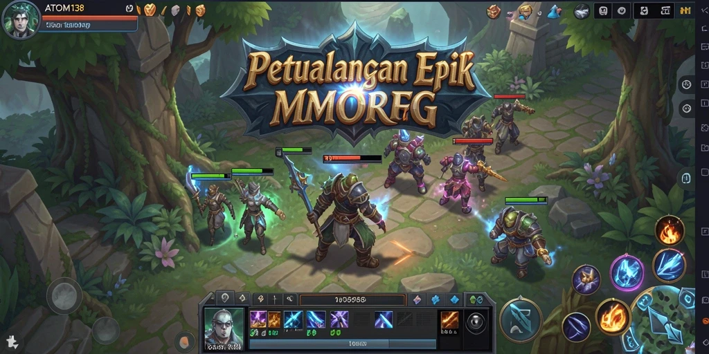 Tampilan gameplay ATOM138 yang menarik dalam dunia MMORPG.