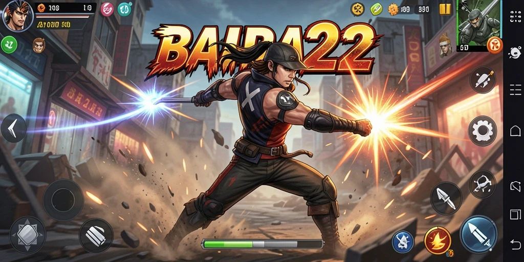 Tampilan gameplay BARA22 yang penuh aksi dan grafik memukau.
