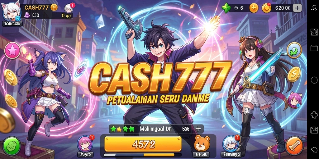 Menampilkan gameplay menarik dari <strong>CASH777</strong> dengan karakter anime yang menawan.