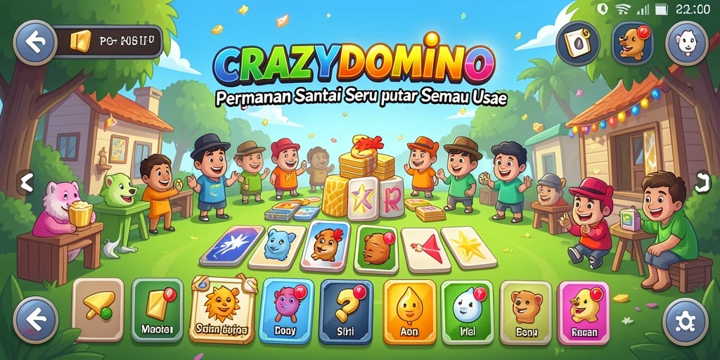 Screenshot gameplay seru dari CRAZYDOMINO yang menampilkan kesenangan bermain.
