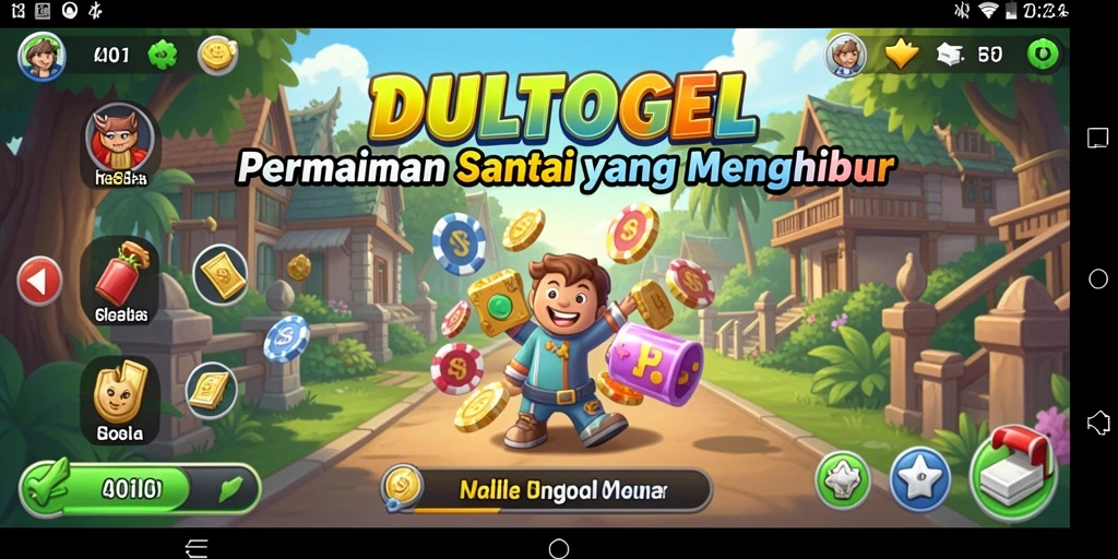 Screenshot menunjukkan gameplay DULTOGEL yang seru dan menghibur.