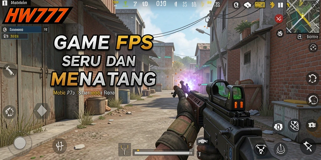Screenshot HW777 menampilkan aksi tembak-menembak intens yang seru.