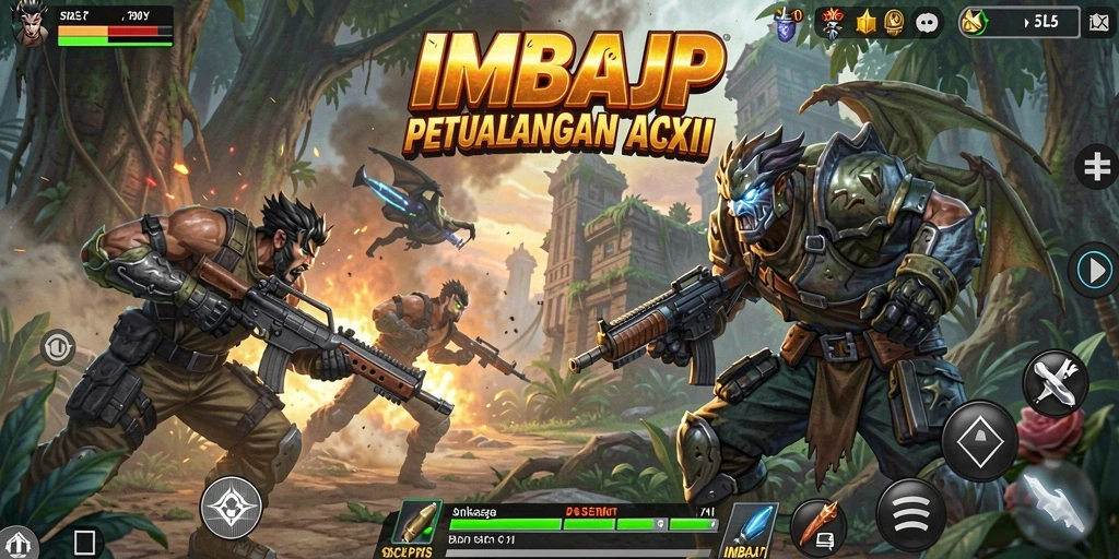 Tampilan epic gameplay IMBAJP dengan pertarungan seru.