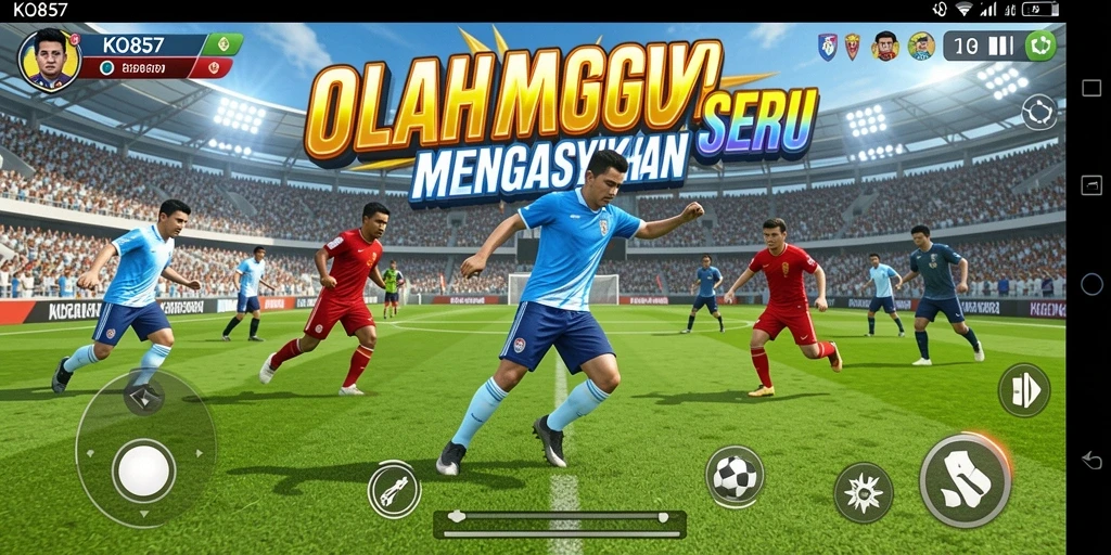 Screenshot KO857 menampilkan gameplay olahraga yang penuh aksi.