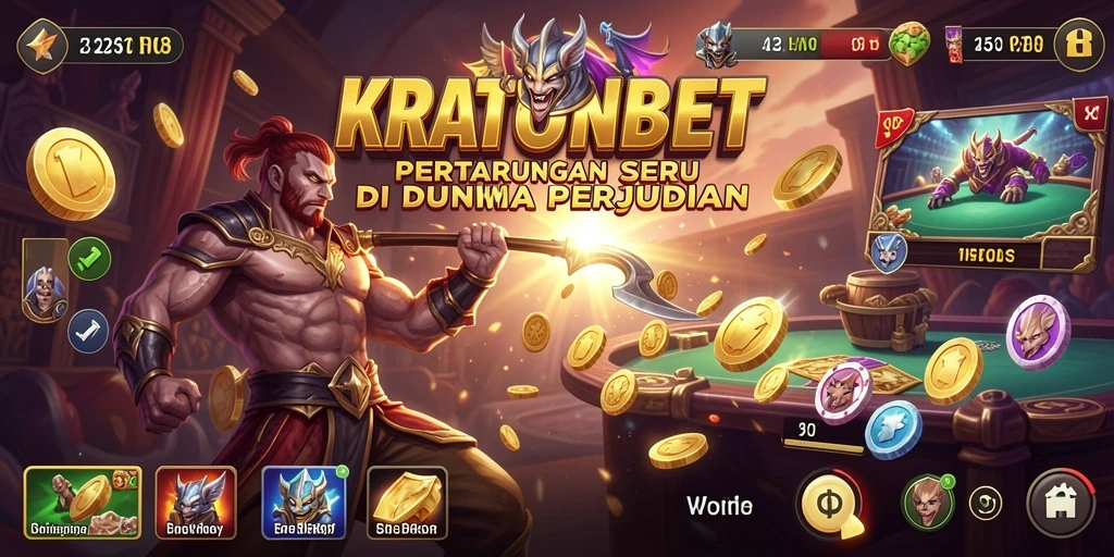 Screenshot KRATONBET menampilkan aksi pertarungan yang mendebarkan.