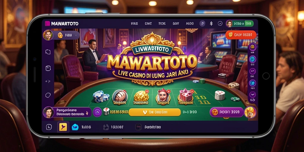 Tampilan gameplay apik dalam aplikasi Live Casino MAWARTOTO.