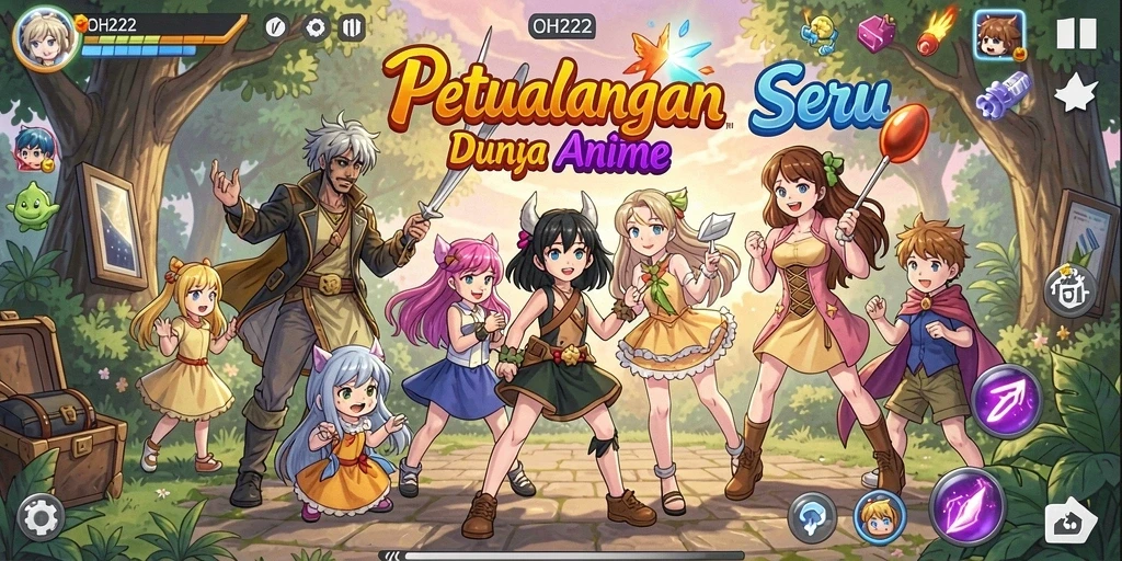 Gameplay dinamis dengan karakter anime yang ikonik dan cerita mendalam.