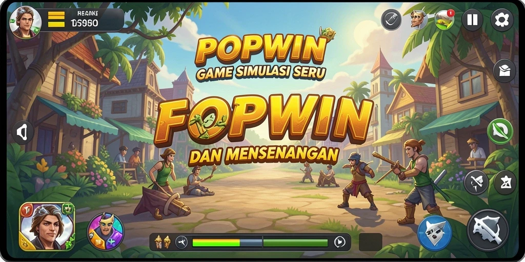 Tampilan gameplay POPWIN yang menggugah selera dan menarik.