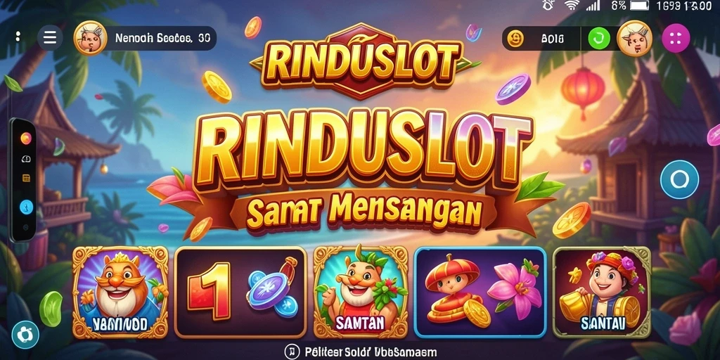 Tampilan gameplay RINDUSLOT yang mengasyikkan dan penuh warna.