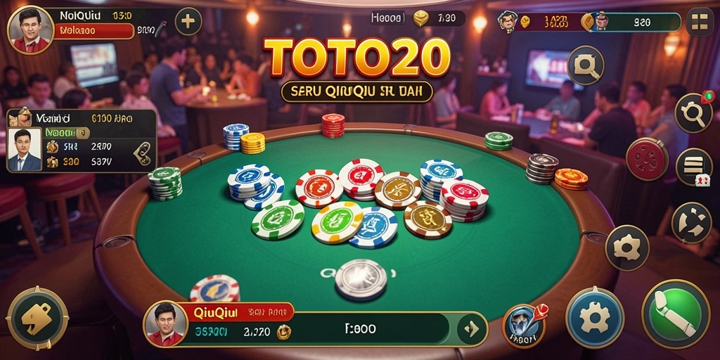 Tampilan game TOTO20 menampilkan keseruan bermain QiuQiu.